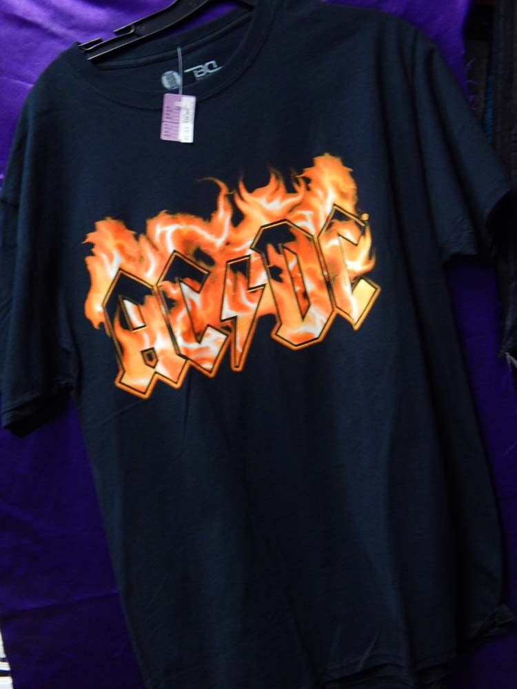Large AC/DC Fire Shirt | Purple Haze Body Piercing & Glass Gallery