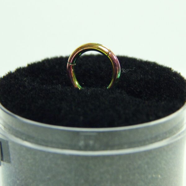 16 Gauge Anodized Titanium Hinged Hoops - Image 6