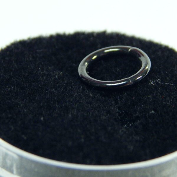 16 Gauge Black Titanium Hinged Hoop - Image 2