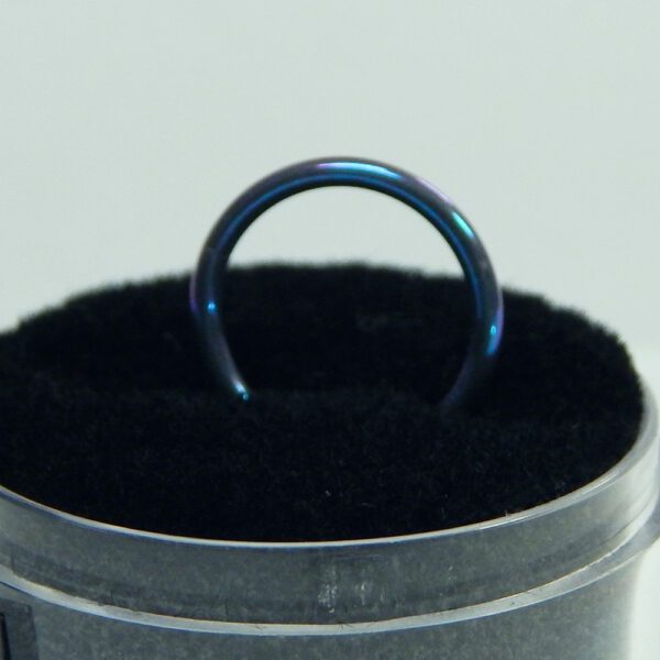 16 Gauge Blue & Pink Titanium Hinged Hoops - Image 3