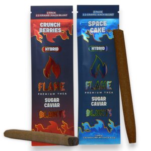 Flame Premium | 2.2G Blunts | Hybrid | THC-A 2 Pack