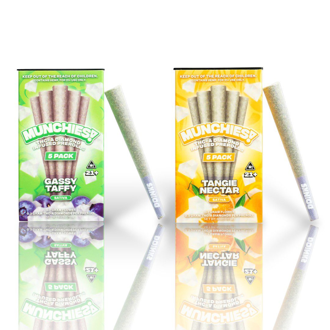 Munchies | Diamond Prerolls | THC-A Sativa | 1G 5 Pack